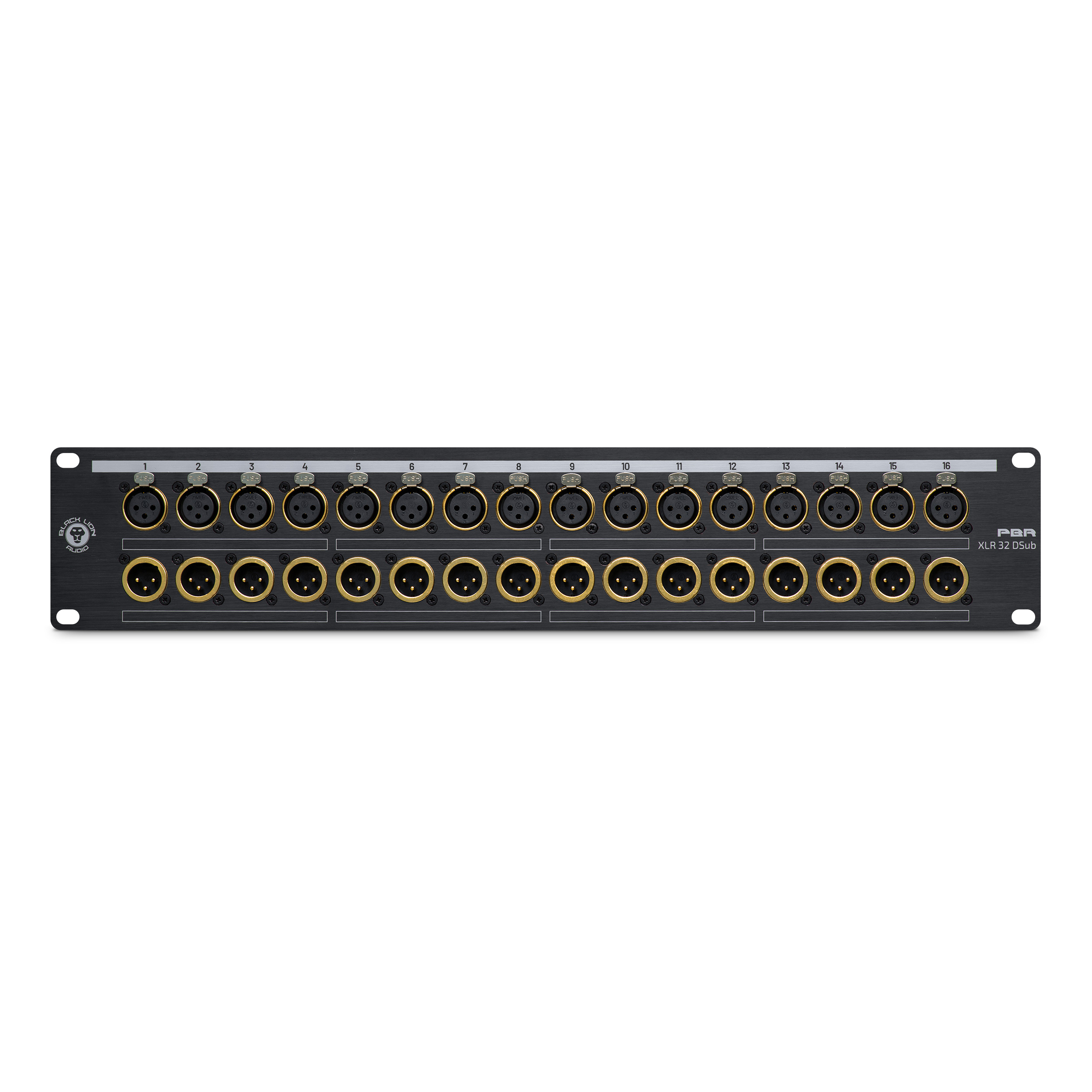 PBR XLR 32 DSub - 32-Point Gold-Plated XLR/DB25 Patchbay | Black Lion ...